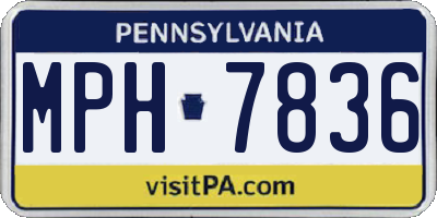 PA license plate MPH7836