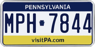 PA license plate MPH7844