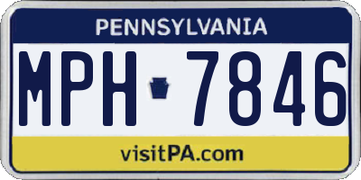 PA license plate MPH7846