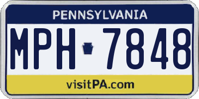 PA license plate MPH7848