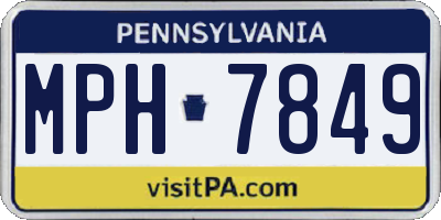 PA license plate MPH7849