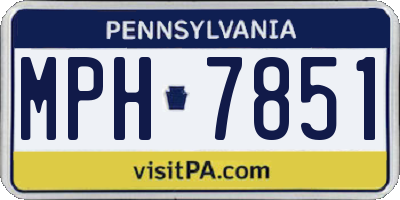 PA license plate MPH7851