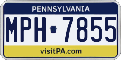 PA license plate MPH7855