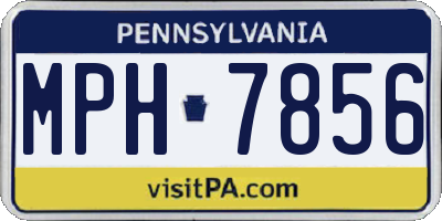 PA license plate MPH7856