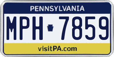 PA license plate MPH7859
