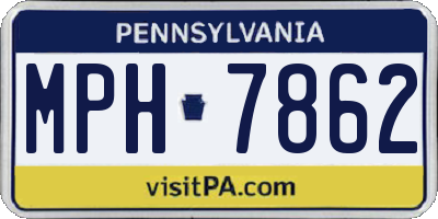 PA license plate MPH7862