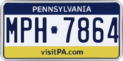 PA license plate MPH7864