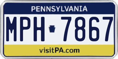 PA license plate MPH7867