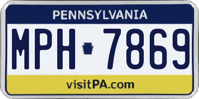 PA license plate MPH7869
