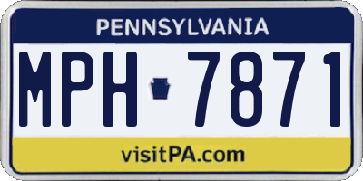 PA license plate MPH7871