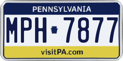 PA license plate MPH7877