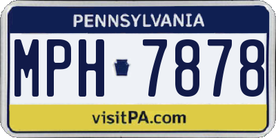 PA license plate MPH7878