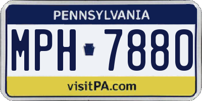PA license plate MPH7880