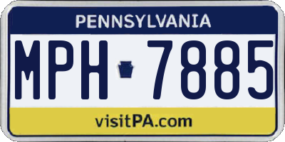 PA license plate MPH7885