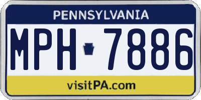 PA license plate MPH7886