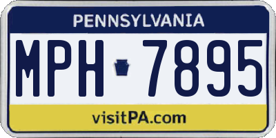 PA license plate MPH7895