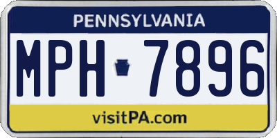 PA license plate MPH7896