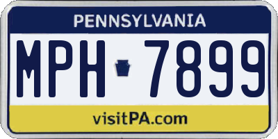 PA license plate MPH7899