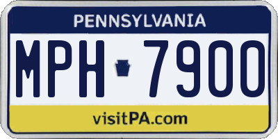 PA license plate MPH7900