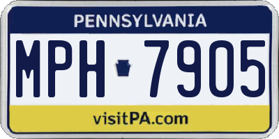 PA license plate MPH7905