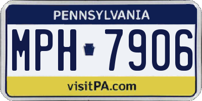 PA license plate MPH7906
