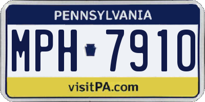 PA license plate MPH7910
