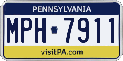 PA license plate MPH7911