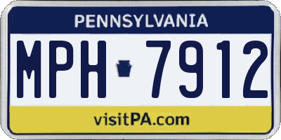 PA license plate MPH7912