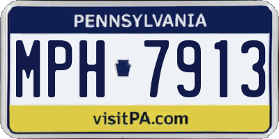 PA license plate MPH7913