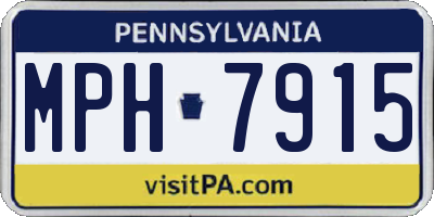 PA license plate MPH7915
