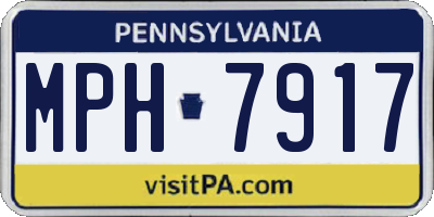 PA license plate MPH7917