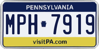 PA license plate MPH7919