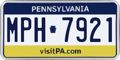 PA license plate MPH7921