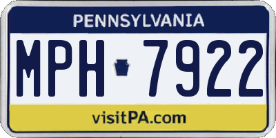 PA license plate MPH7922
