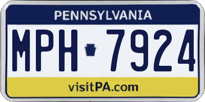 PA license plate MPH7924