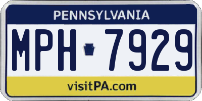 PA license plate MPH7929