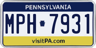 PA license plate MPH7931
