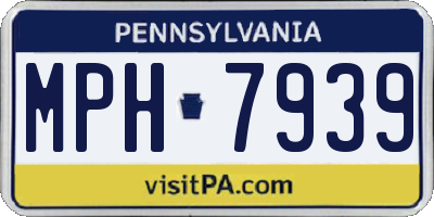 PA license plate MPH7939