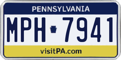 PA license plate MPH7941