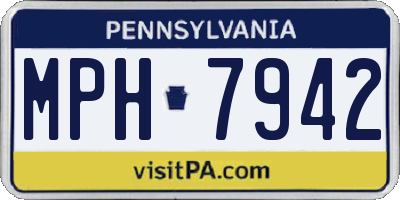 PA license plate MPH7942