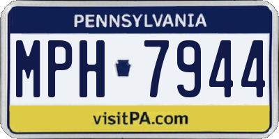 PA license plate MPH7944