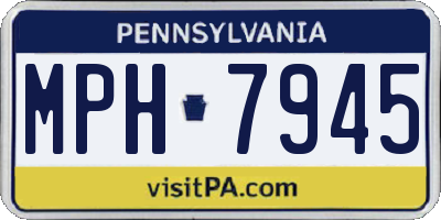 PA license plate MPH7945