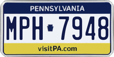 PA license plate MPH7948