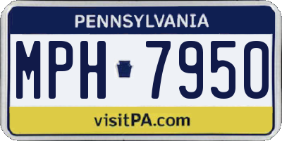 PA license plate MPH7950