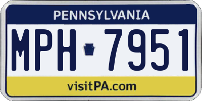 PA license plate MPH7951