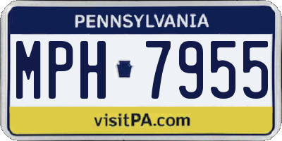PA license plate MPH7955