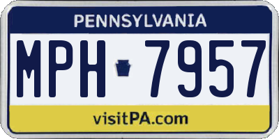 PA license plate MPH7957