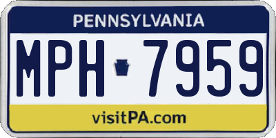 PA license plate MPH7959