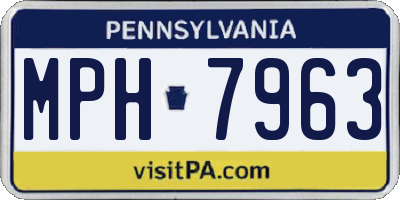 PA license plate MPH7963