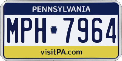 PA license plate MPH7964